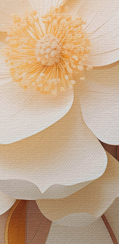 Paper flower with leaves