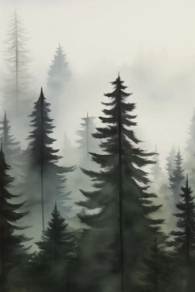 Group of trees in a forest Group of trees in a forest