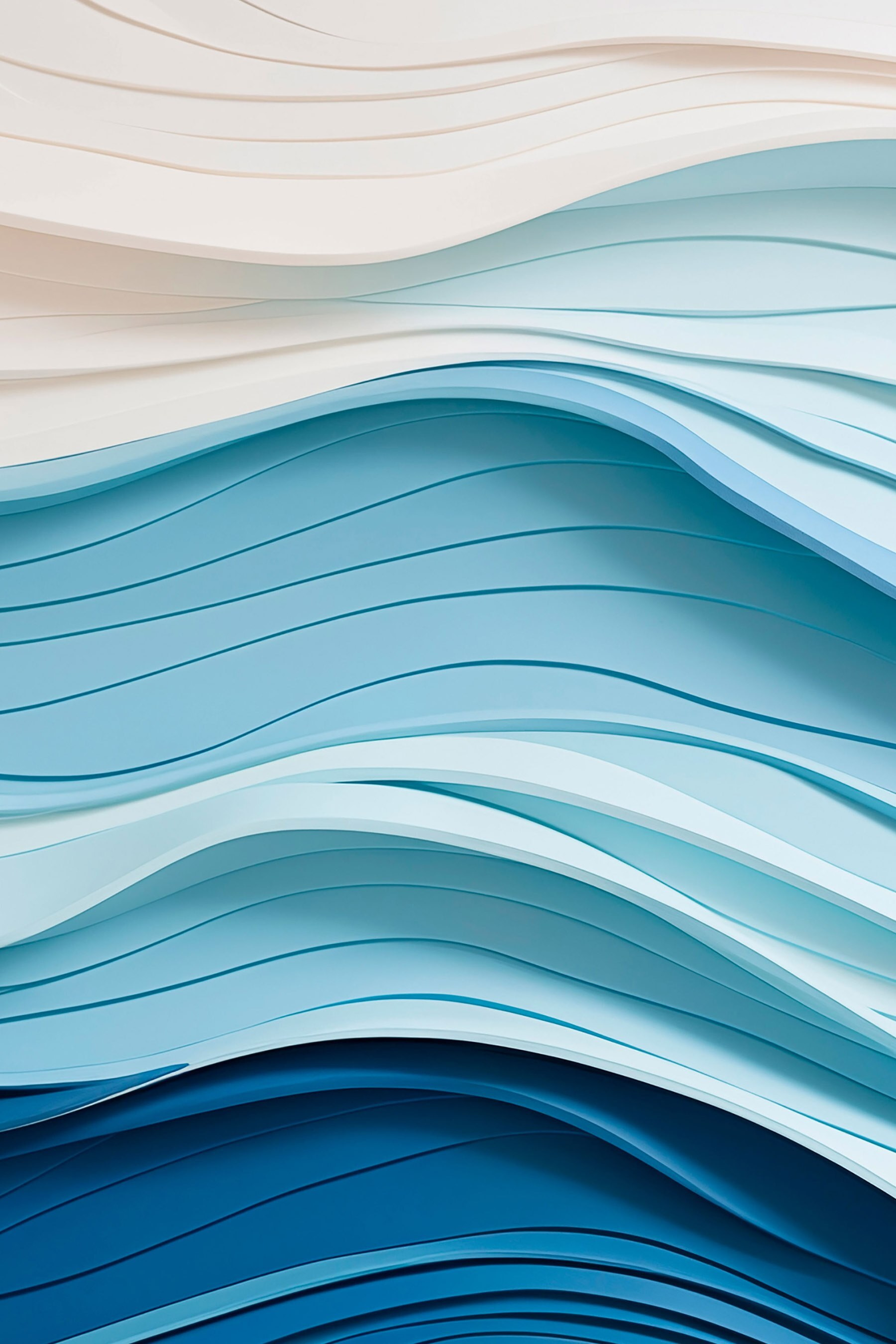 Blue and white wavy lines