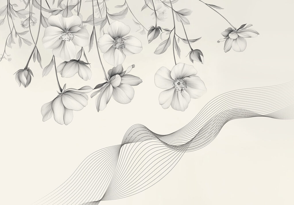 Inflorescențe delicate cu linii fluide Inflorescențe delicate cu linii fluide