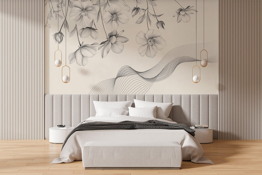 Inflorescențe delicate cu linii fluide