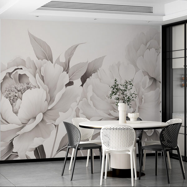 Floral beauty in monochrome elegance Floral beauty in monochrome elegance
