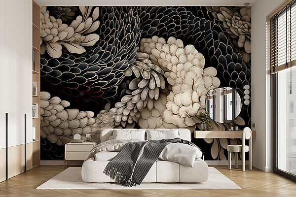 Design floral complicat în tonuri neutre Design floral complicat în tonuri neutre