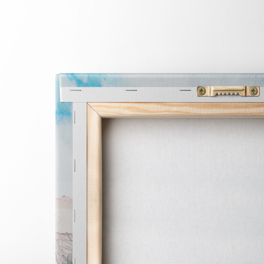 Water with trees and mountains in the background