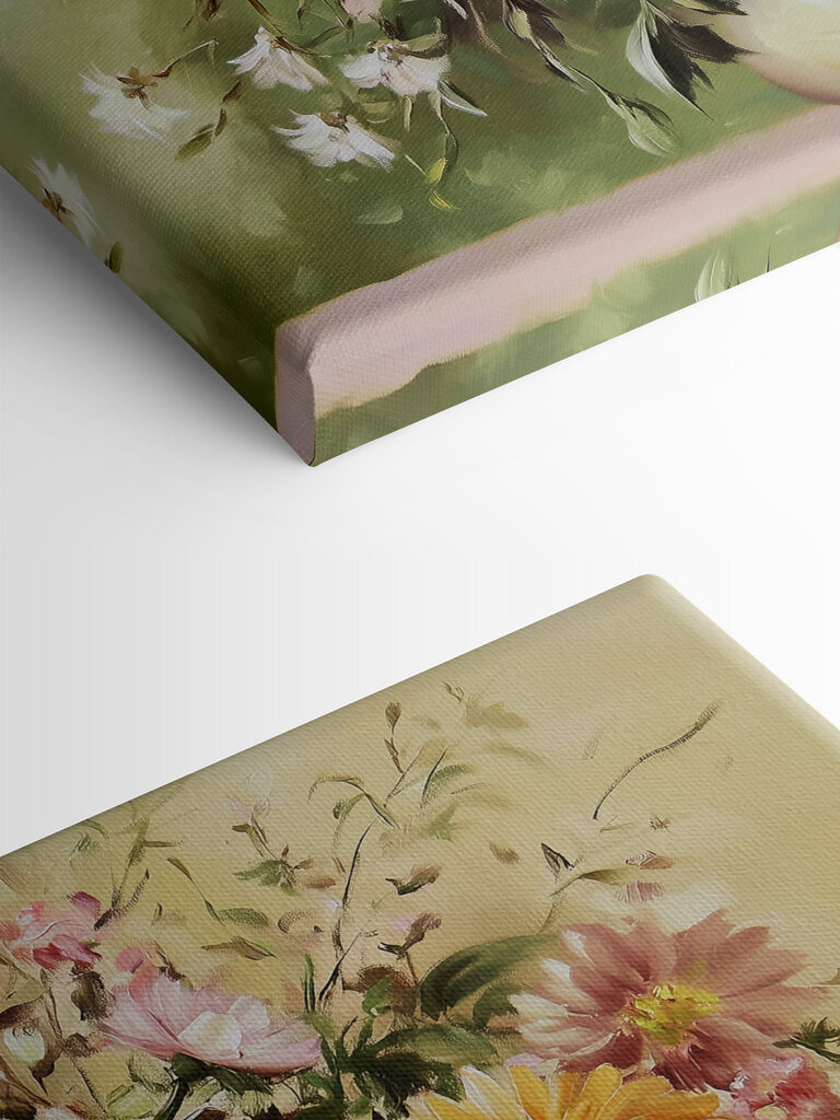 Painting of flowers in a vase Painting of flowers in a vase