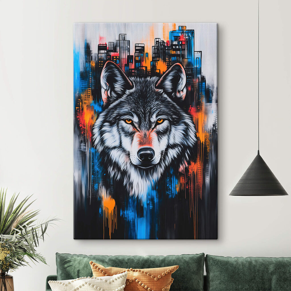 Painting of a wolf