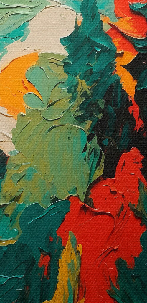 Painting of trees and sun Painting of trees and sun