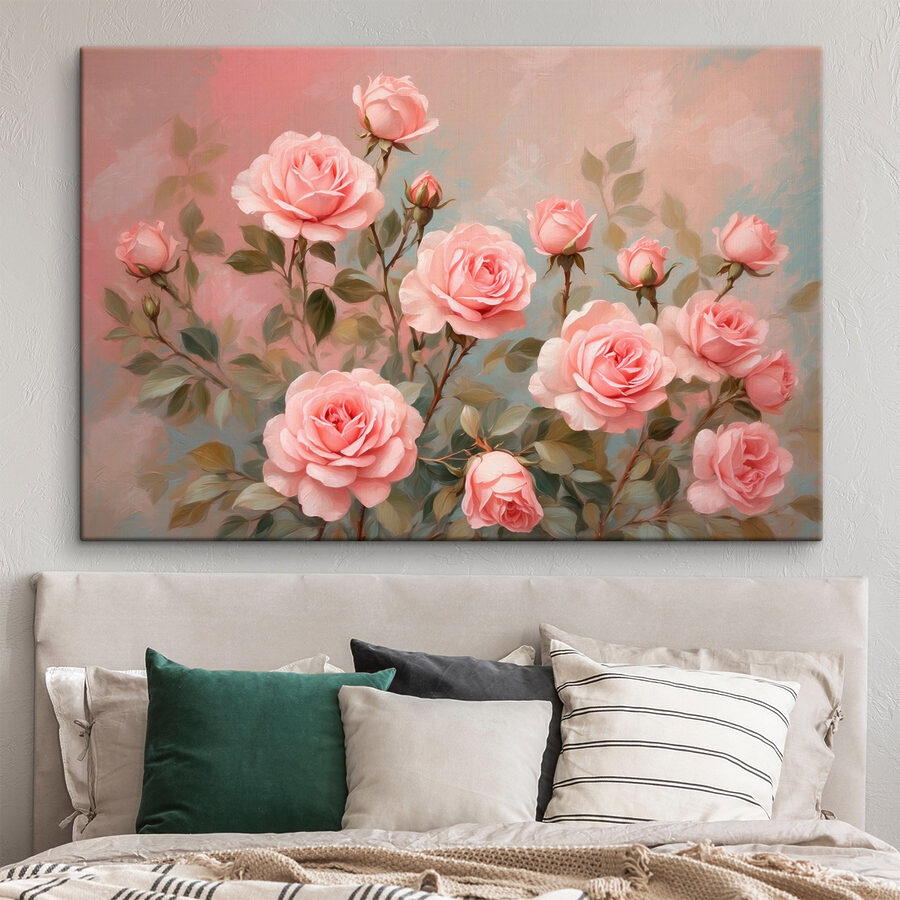 Pictura de trandafiri roz