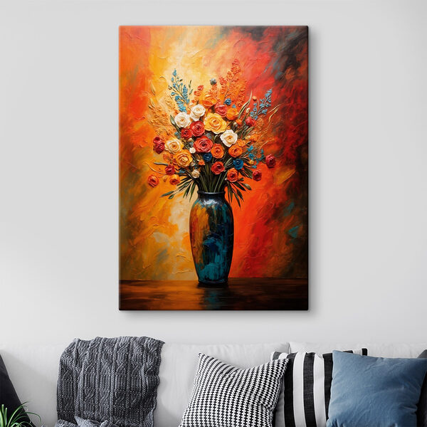Pictura de flori într-o vază Pictura de flori într-o vază