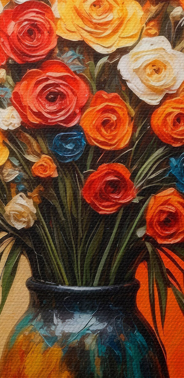 Pictura de flori într-o vază Pictura de flori într-o vază