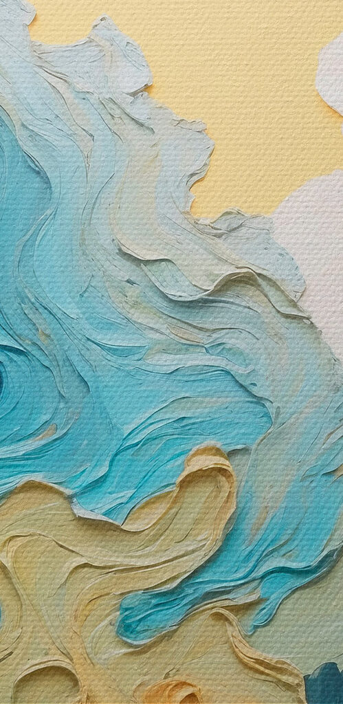 Painting of trees and clouds Painting of trees and clouds