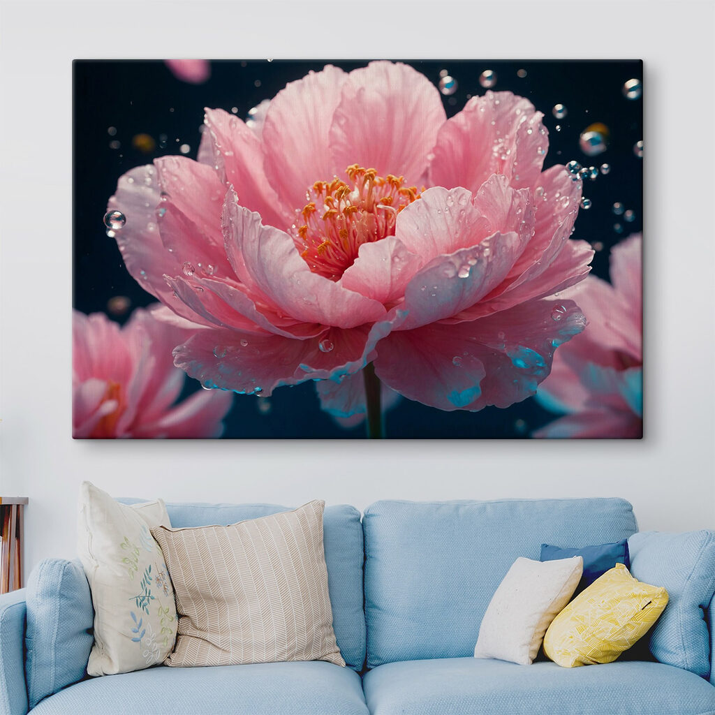 Delicate petals in tranquil water