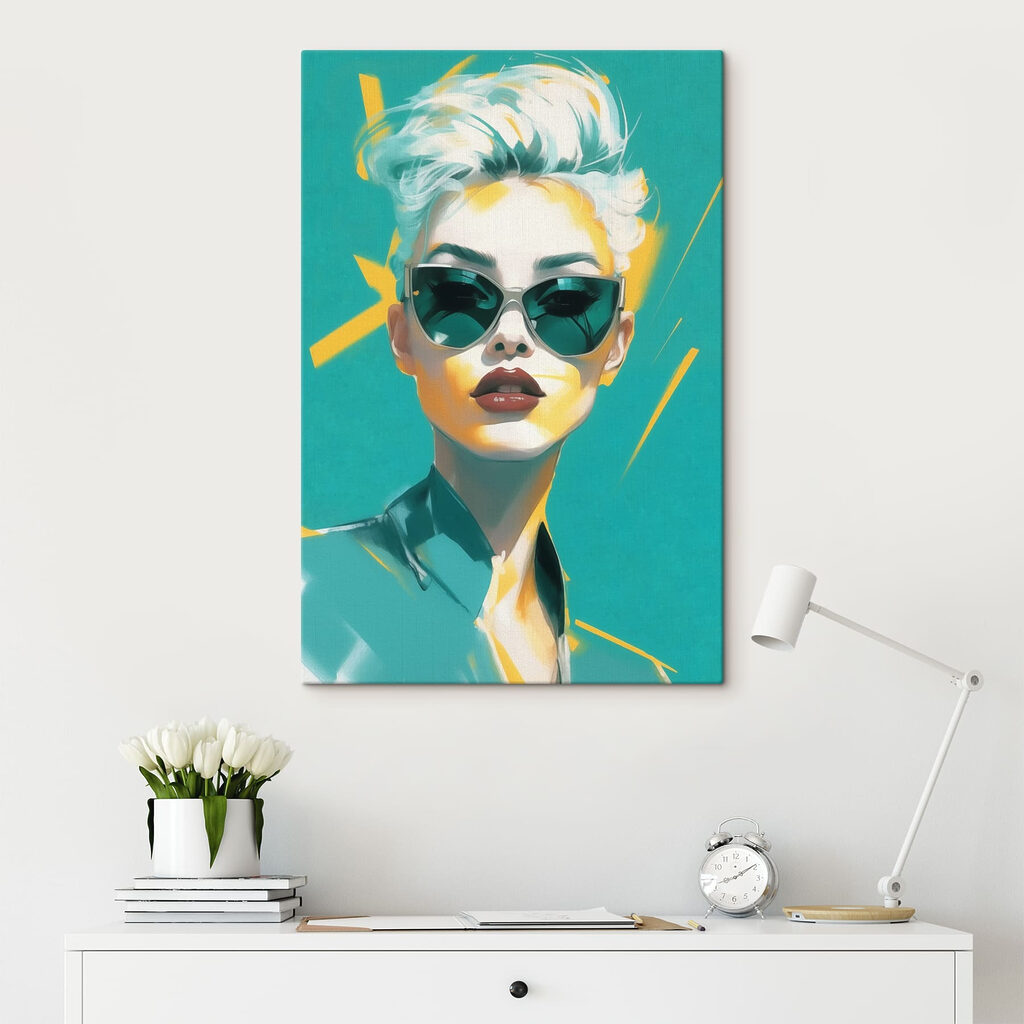 Woman wearing sunglasses and a green shirt