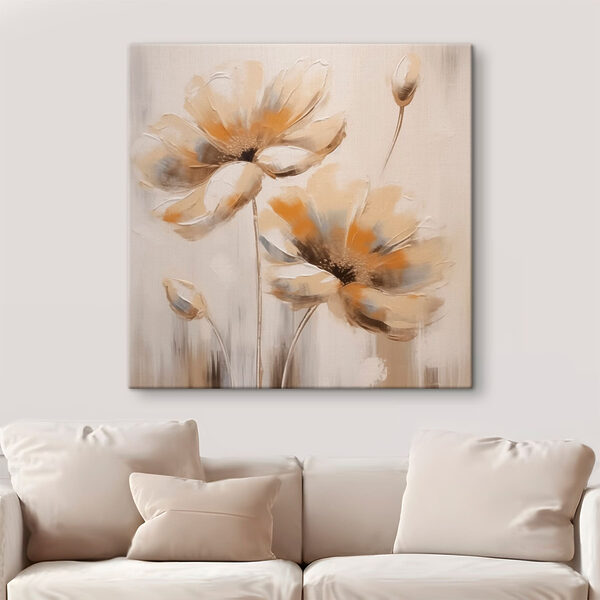 Painting of flowers on a white background Painting of flowers on a white background