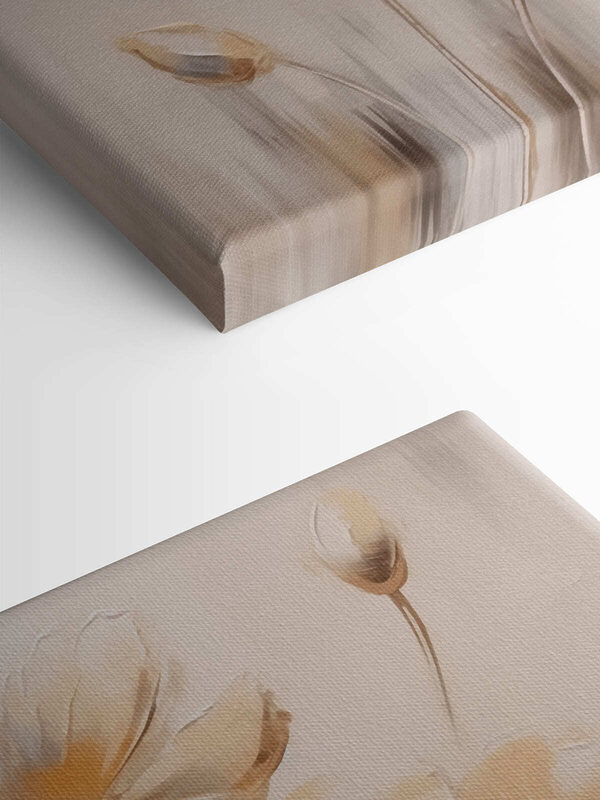 Painting of flowers on a white background Painting of flowers on a white background