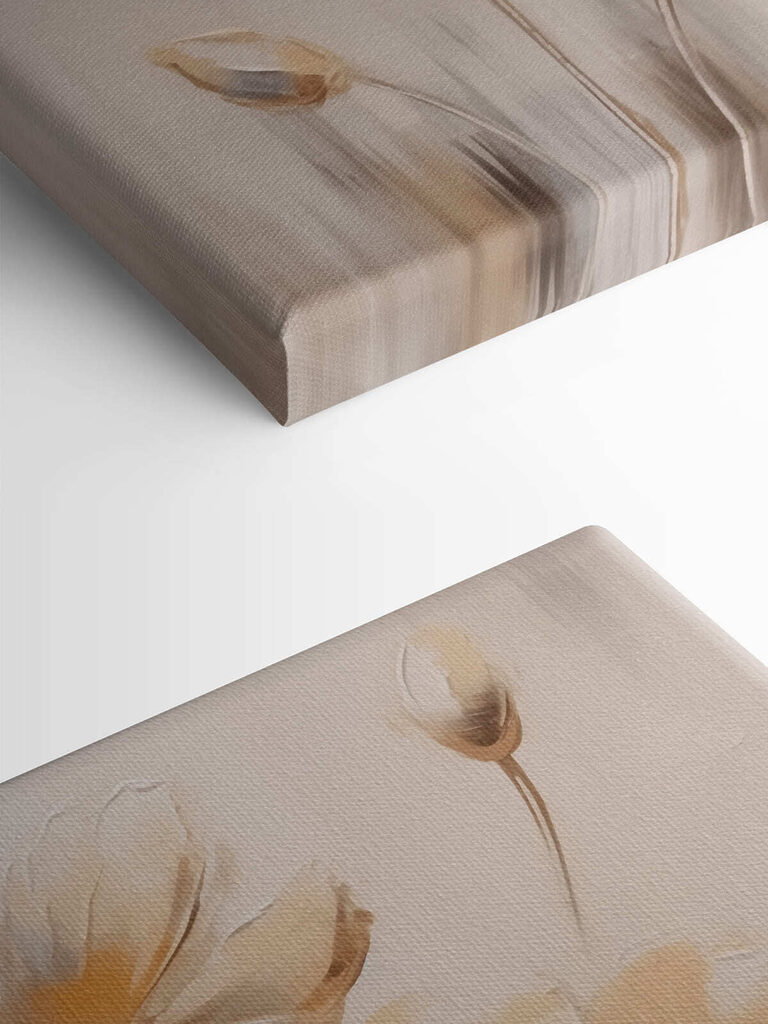 Painting of flowers on a white background Painting of flowers on a white background