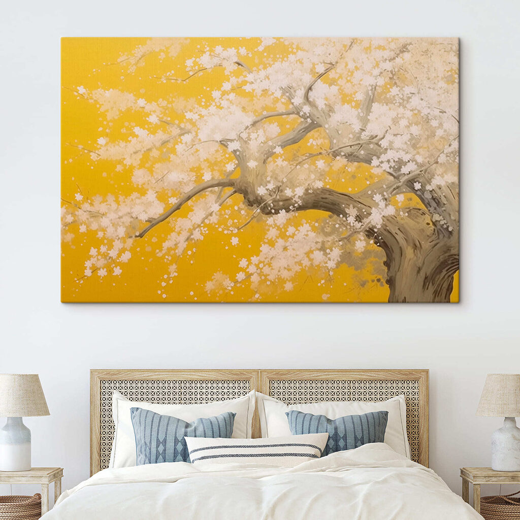 Tree with white flowers on it