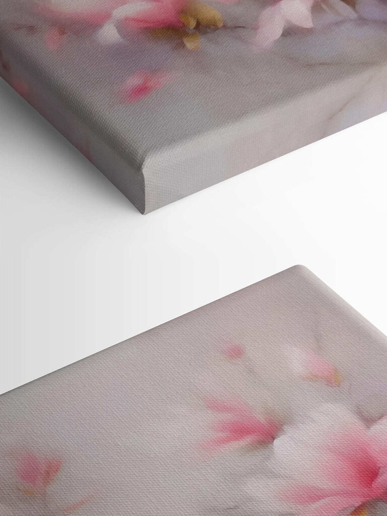 Painting of pink flowers