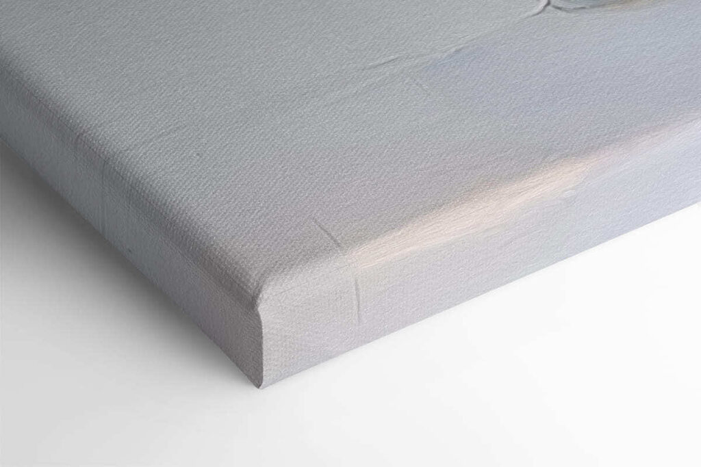 Painting of a white orchid in a glass vase