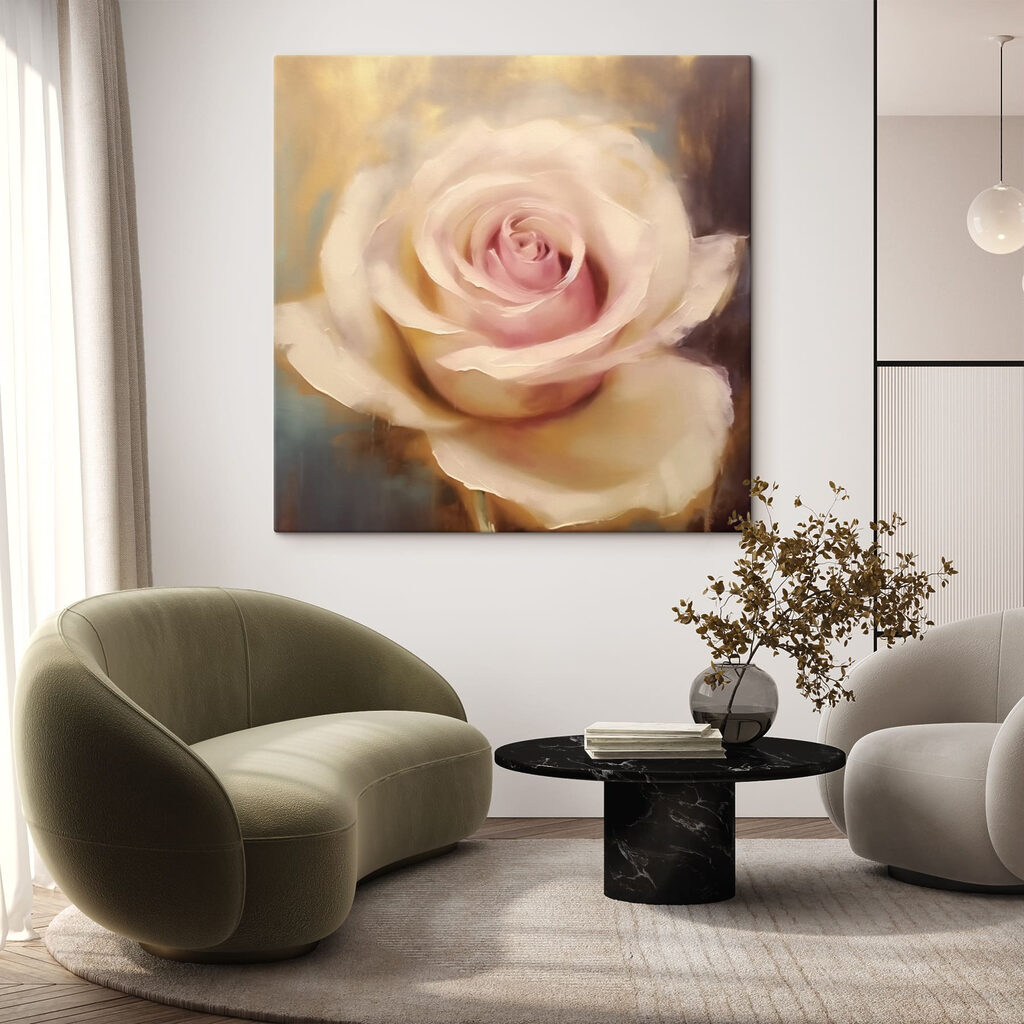 Elegant rose in soft hues