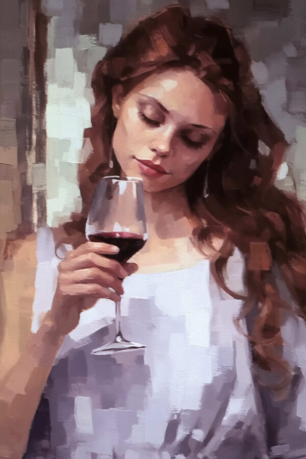 Femeie care ține un pahar de vin Femeie care ține un pahar de vin