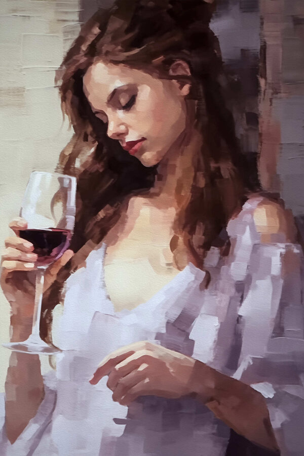 Femeie care ține un pahar de vin Femeie care ține un pahar de vin