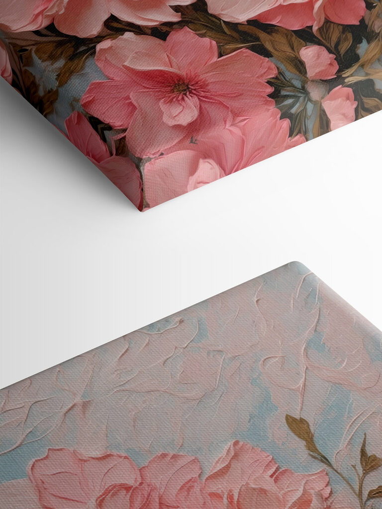 Painting of pink flowers