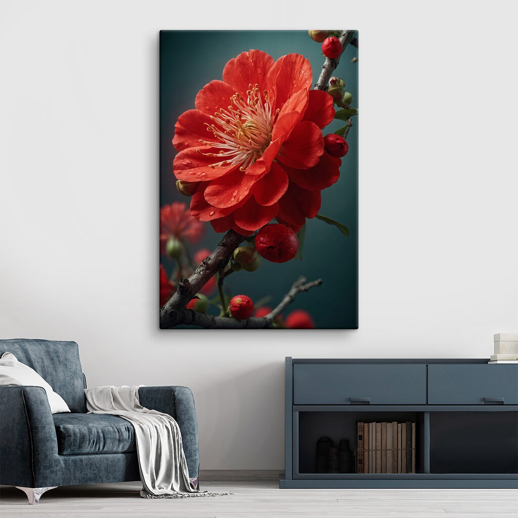 Vibrant bloom with delicate water droplets