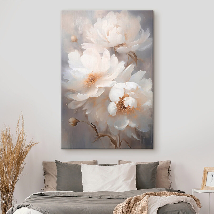 Pictura de flori albe