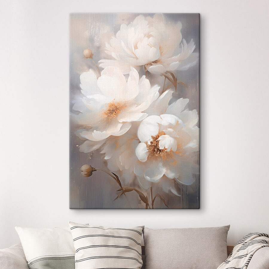 Pictura de flori albe