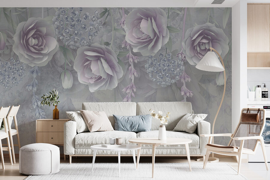 Fototapet Flori delicate în nuanțe delicate. - imagine 3