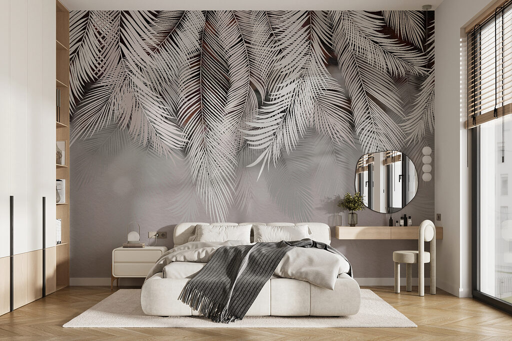 White feather on a gray surface