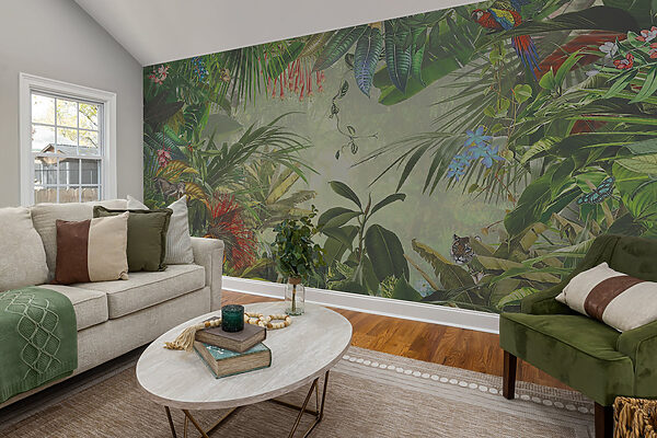 Painting of a tropical forest