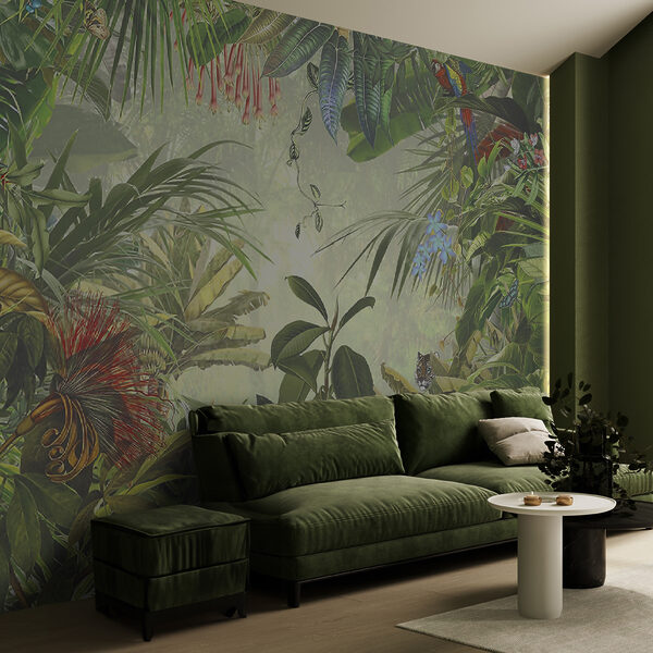 Painting of a tropical forest