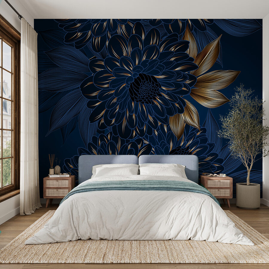 Design floral elegant pe fundal închis