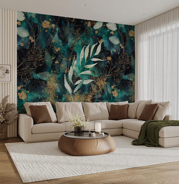 Frunzuliță elegantă de teal cu accente strălucitoare Frunzuliță elegantă de teal cu accente strălucitoare