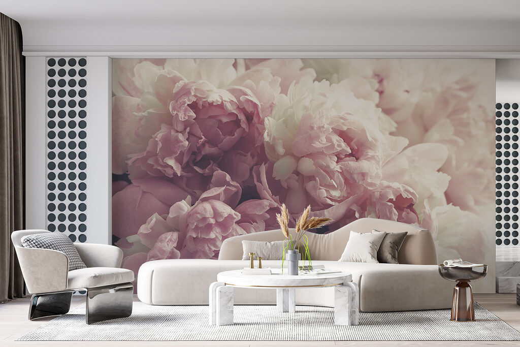 Delicate blooms in soft pastel hues