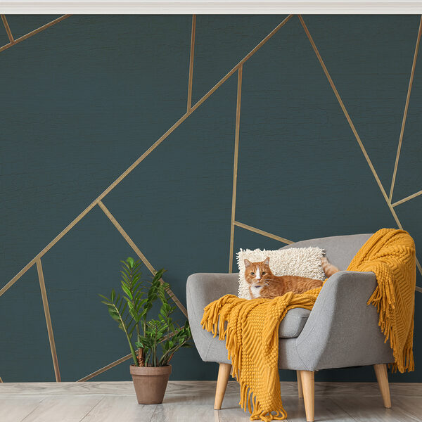 Liniile abstracte teal se intersectează grațios Liniile abstracte teal se intersectează grațios