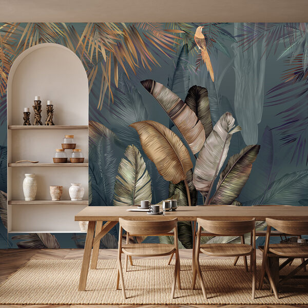 Painting of a bird and a plant