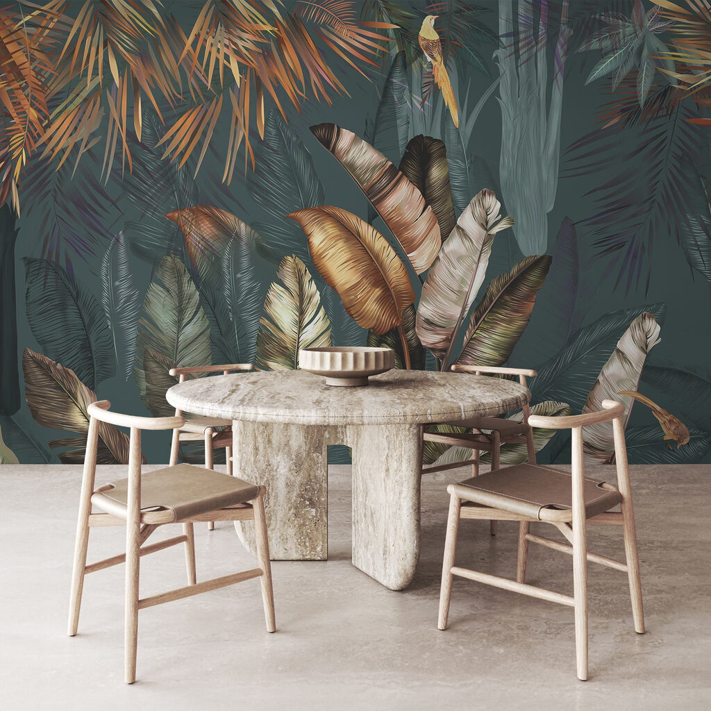 Painting of a bird and a plant