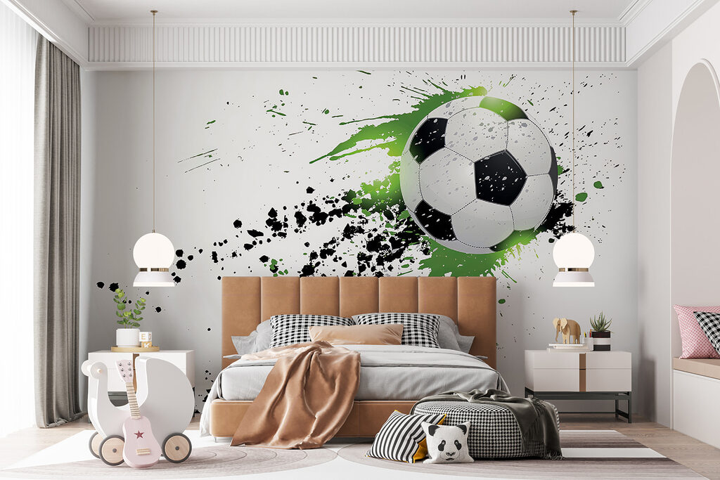 Football ball with splashes of paint Football ball with splashes of paint