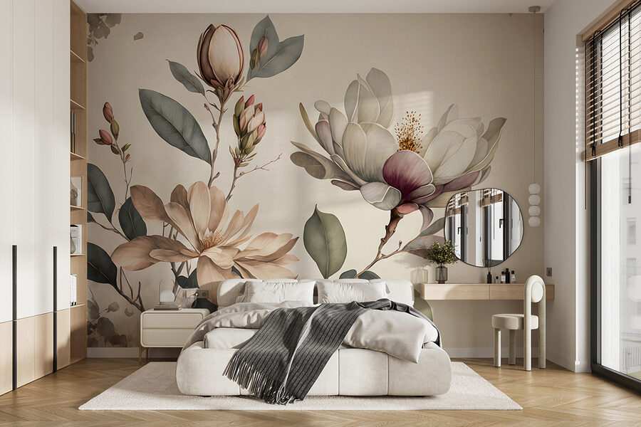 Magnolia elegantă înflorește în nuanțe delicate