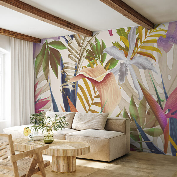 Frunze tropicale vibrante în armonie. Frunze tropicale vibrante în armonie.