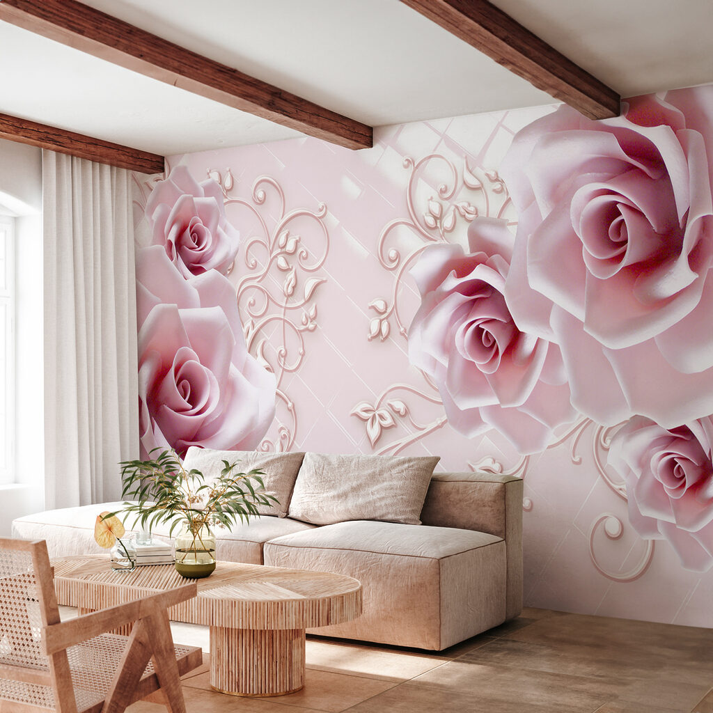 Delicate roses on a soft background
