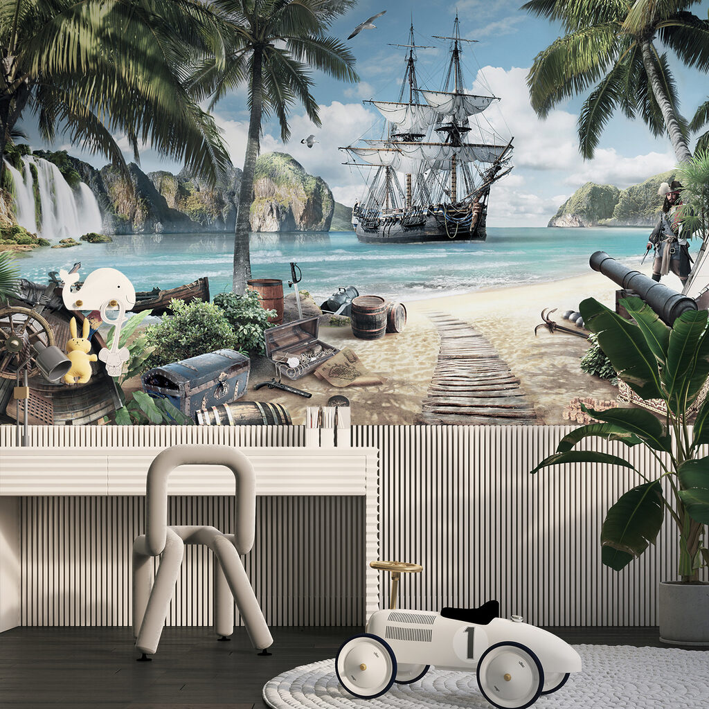 Painting of a ship on a beach Painting of a ship on a beach