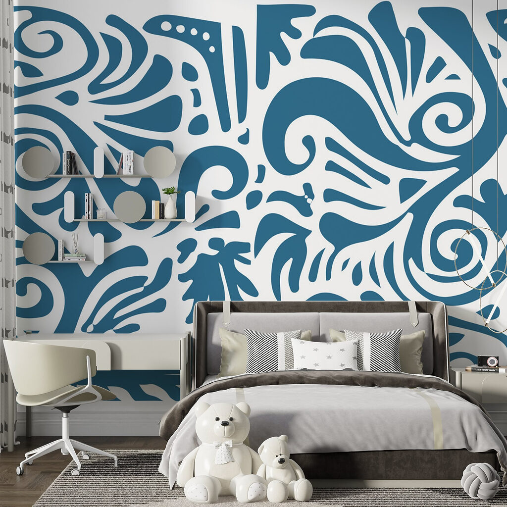 Blue and white pattern