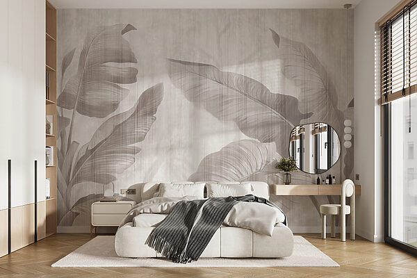 Design elegant cu frunze botanice în tonuri neutre. Design elegant cu frunze botanice în tonuri neutre.