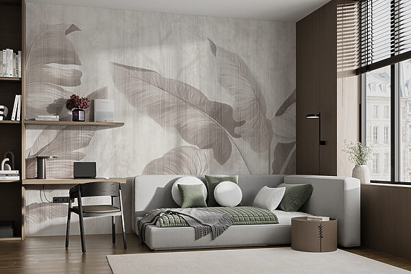 Design elegant cu frunze botanice în tonuri neutre. Design elegant cu frunze botanice în tonuri neutre.