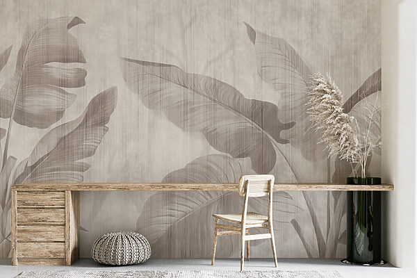 Design elegant cu frunze botanice în tonuri neutre. Design elegant cu frunze botanice în tonuri neutre.