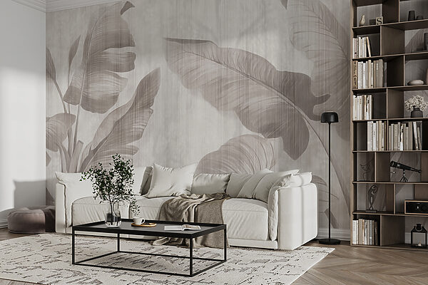 Design elegant cu frunze botanice în tonuri neutre. Design elegant cu frunze botanice în tonuri neutre.